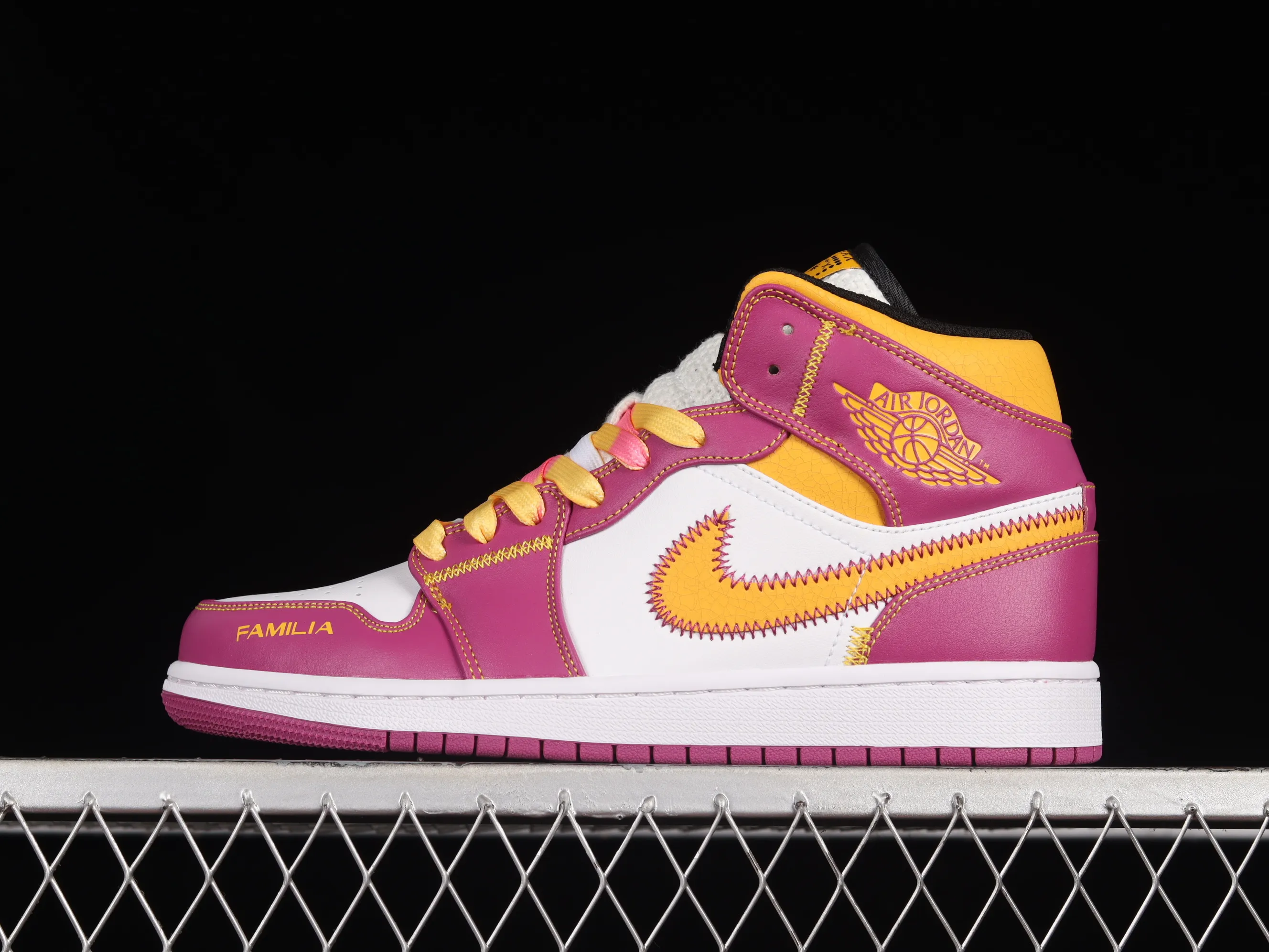 All Categories Air Jordan Jordan Series Basketball Shoes Air Jordan 1 Mid Air Jordan 1 Mid AJ1 Joe 1 Day of the Dead White Yellow Pink Mid Basketball Shoes DC0350-100